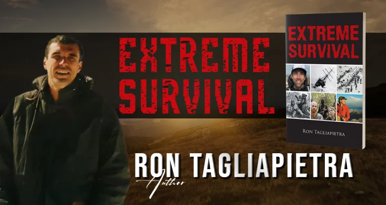 Author Tagliapietra banner with his book Extreme Survival